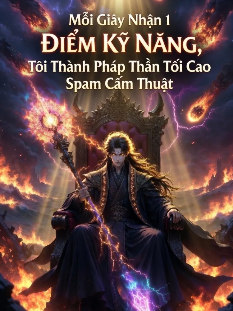 Mỗi Giây Nhận 1 Điểm Kỹ Năng, Tôi Thành Pháp Thần Tối Cao Spam Cấm Thuật